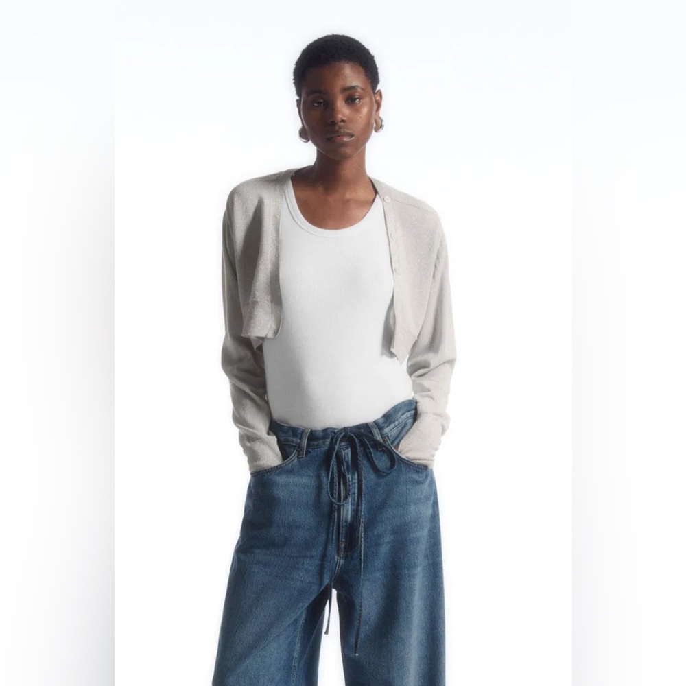 COS Cropped Wool-Blend Cardigan